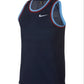 Nike Men's Dri FIT Mesh Basketball Jersey Blue Size Small