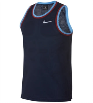 Nike Men's Dri FIT Mesh Basketball Jersey Blue Size Small