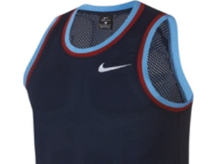 Nike Men's Dri FIT Mesh Basketball Jersey Blue Size Small