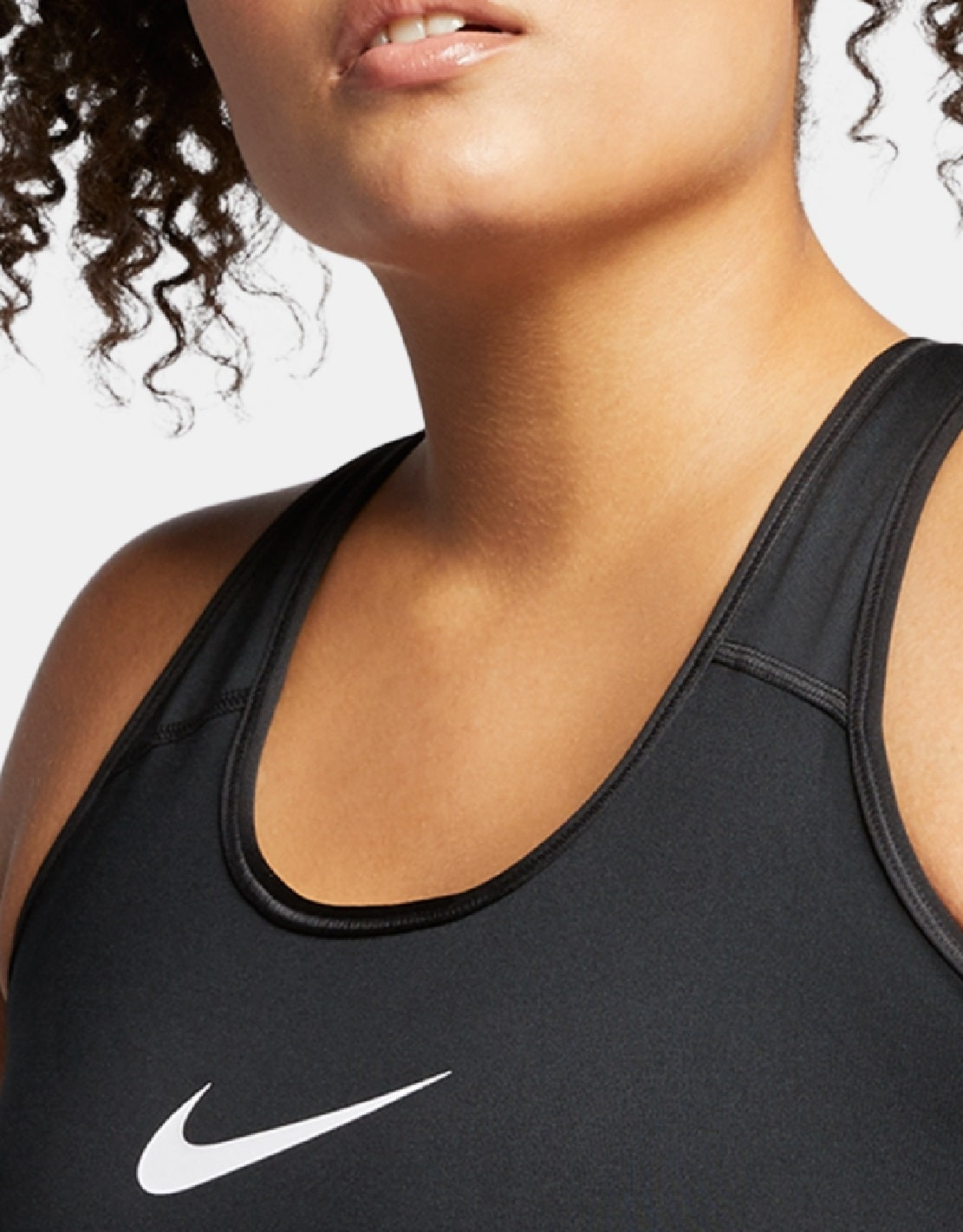 Nike Women's Plus Swoosh Sports Bra Black Size 1X