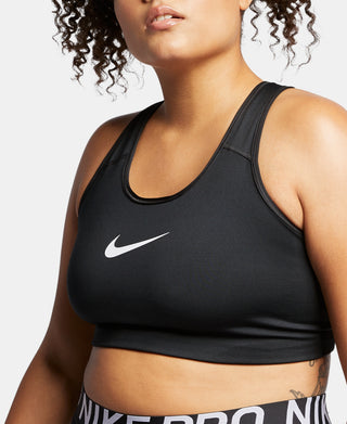 Nike Women's Plus Swoosh Sports Bra Black Size 1X