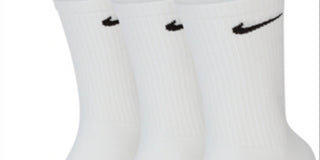 Nike Men's Dry 3 Pack Everyday Cushion Crew Training Socks White Size Large