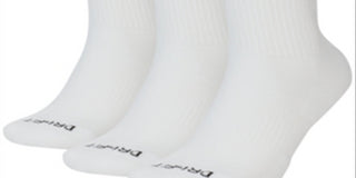 Nike Men's Dry 3 Pack Everyday Cushion Crew Training Socks White Size Large