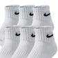 Nike Men's Everyday Cushioned Training Ankle Socks White Size Large