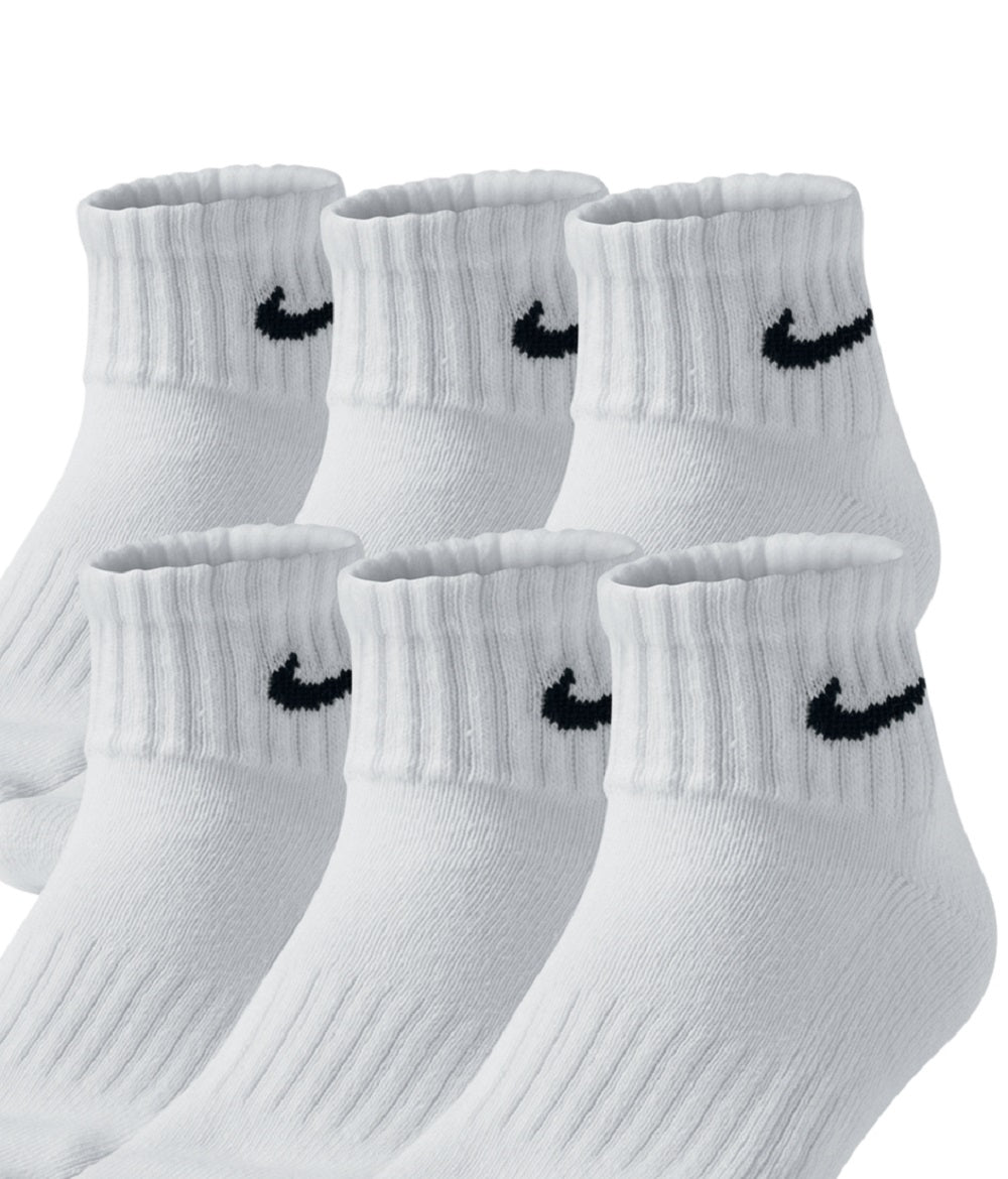 Nike Men's Everyday Cushioned Training Ankle Socks White Size Large