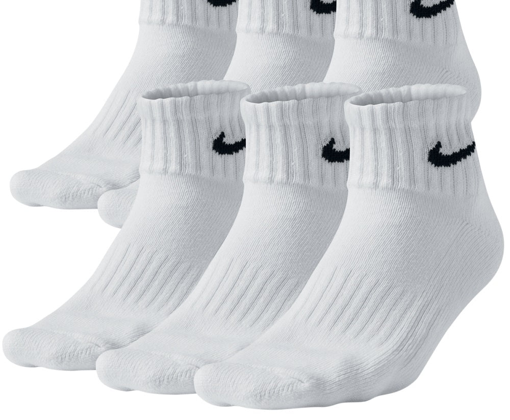 Nike Men's Everyday Cushioned Training Ankle Socks White Size Large