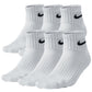 Nike Men's Everyday Cushioned Training Ankle Socks White Size Large