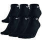 Nike Men's 6 Pack Cotton Low Cut Socks Black Size Large
