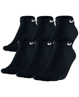Nike Men's 6 Pack Cotton Low Cut Socks Black Size Large