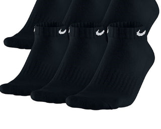 Nike Men's 6 Pack Cotton Low Cut Socks Black Size Large