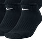 Nike Men's Cotton No Show 6 Pack Socks Black Size Large