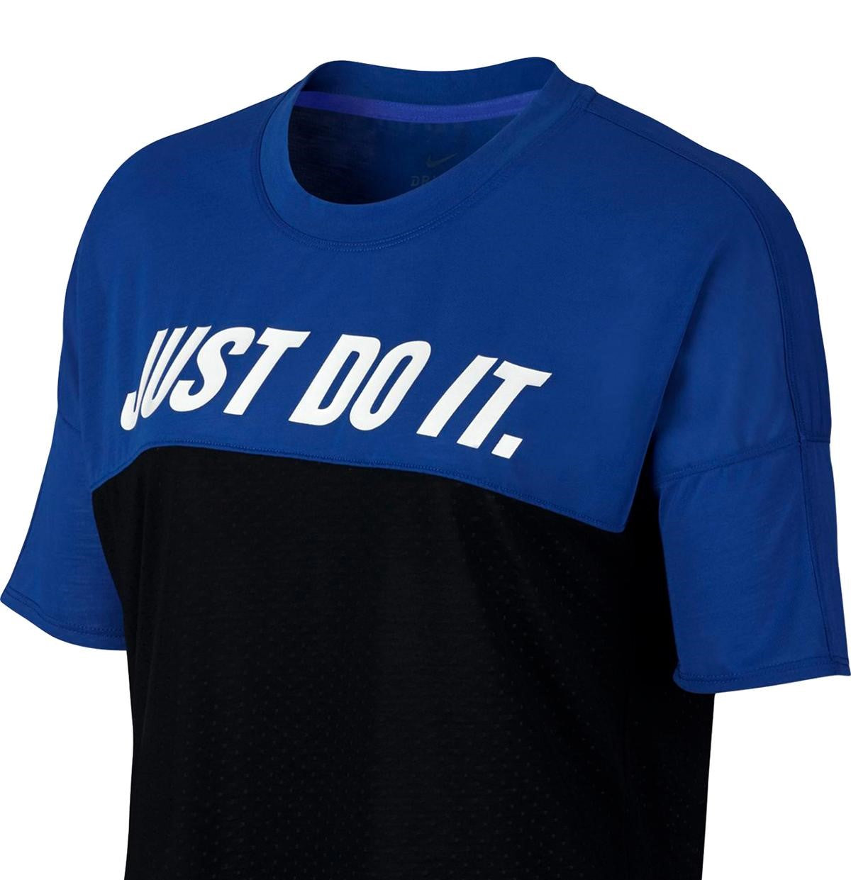 Nike Women's Just Do It Dri Fit Colorblocked Running Top Black Size X-Large