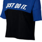 Nike Women's Just Do It Dri Fit Colorblocked Running Top Black Size X-Large