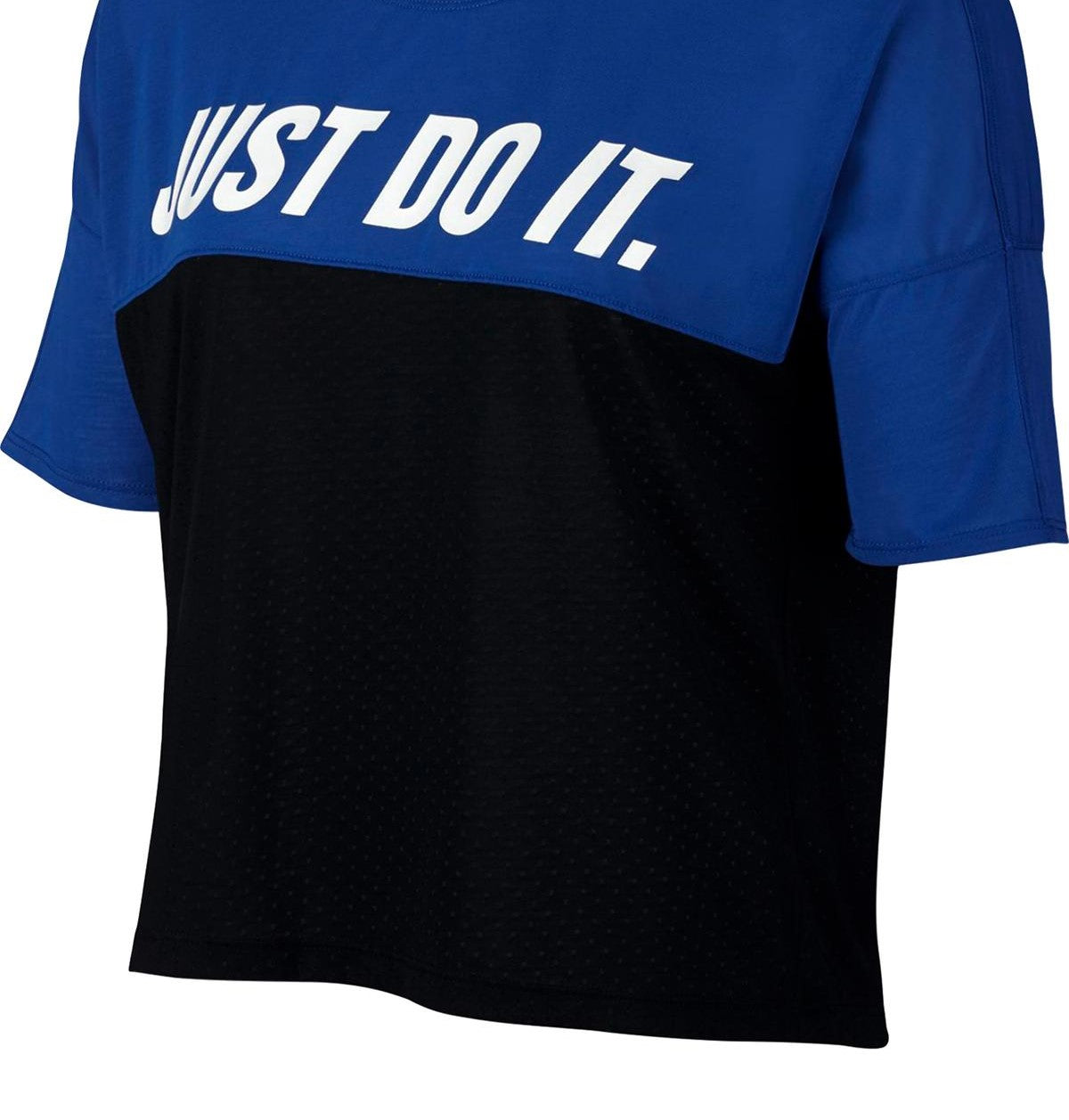 Nike Women's Just Do It Dri Fit Colorblocked Running Top Black Size X-Large