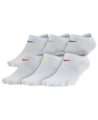 Nike Women's 6 Pk Sportswear No Show Performance Socks White Size Medium
