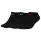 Nike Women's Everyday Cushion No Show 3 Pair Black Size Medium