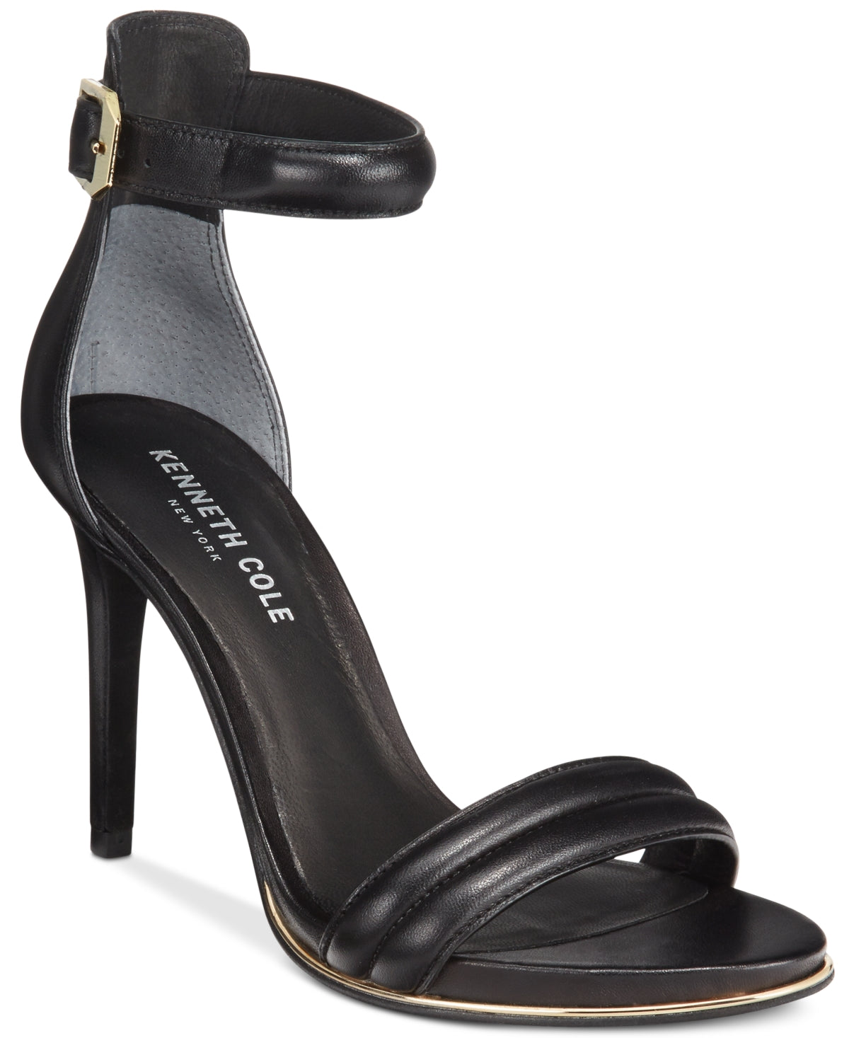 Kenneth Cole Women's Brooke Ankle Strap Sandals Black Size 5.5 M
