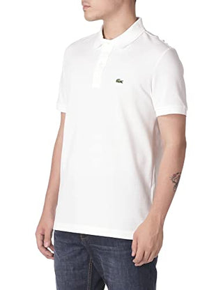 Lacoste Men's Slim Fit Pique Polo Shirt White Size 4