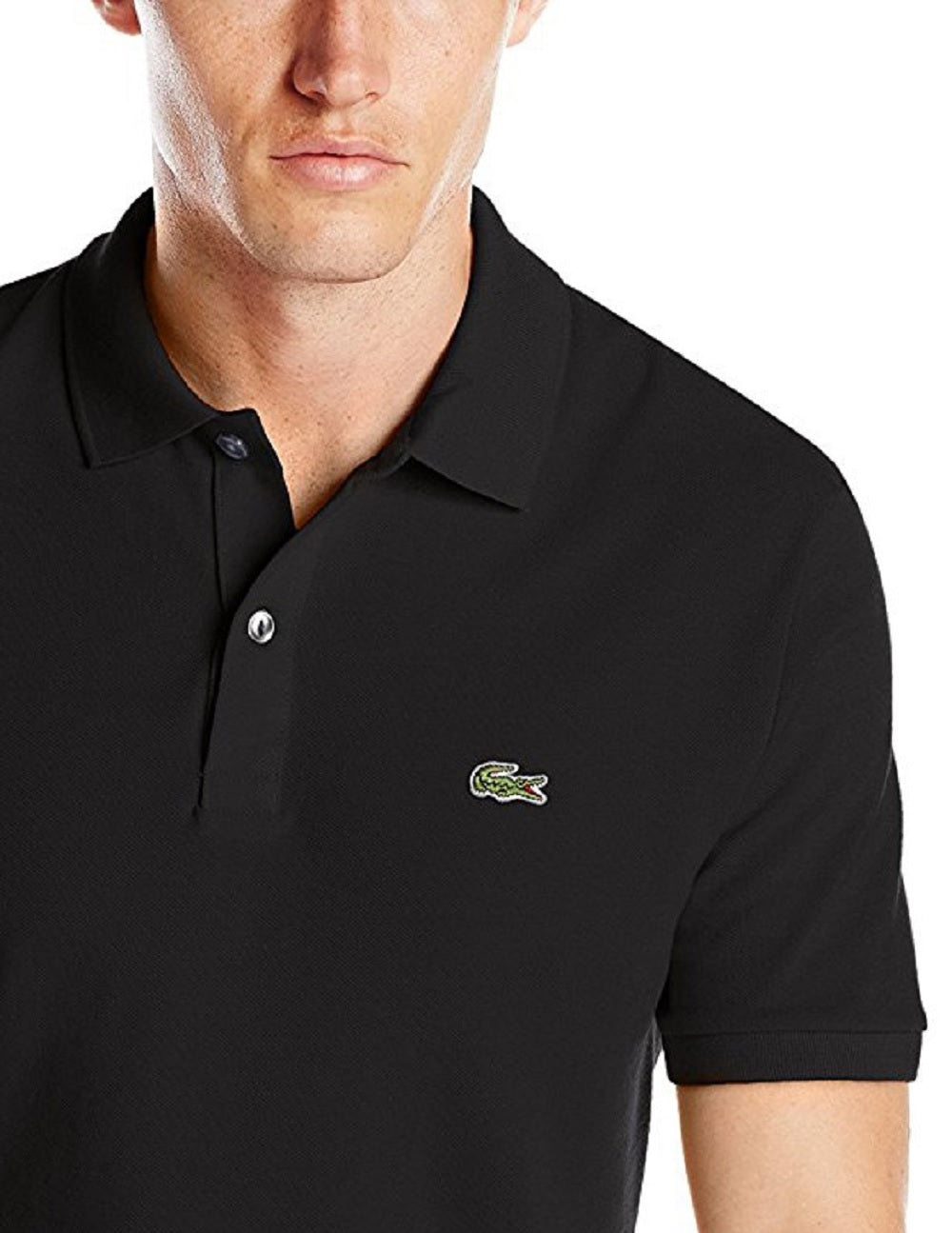 Lacoste Men S Slim Fit Pique Polo Shirt Black Size 7