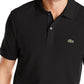 Lacoste Men's Slim Fit Pique Polo Shirt Black Size 6