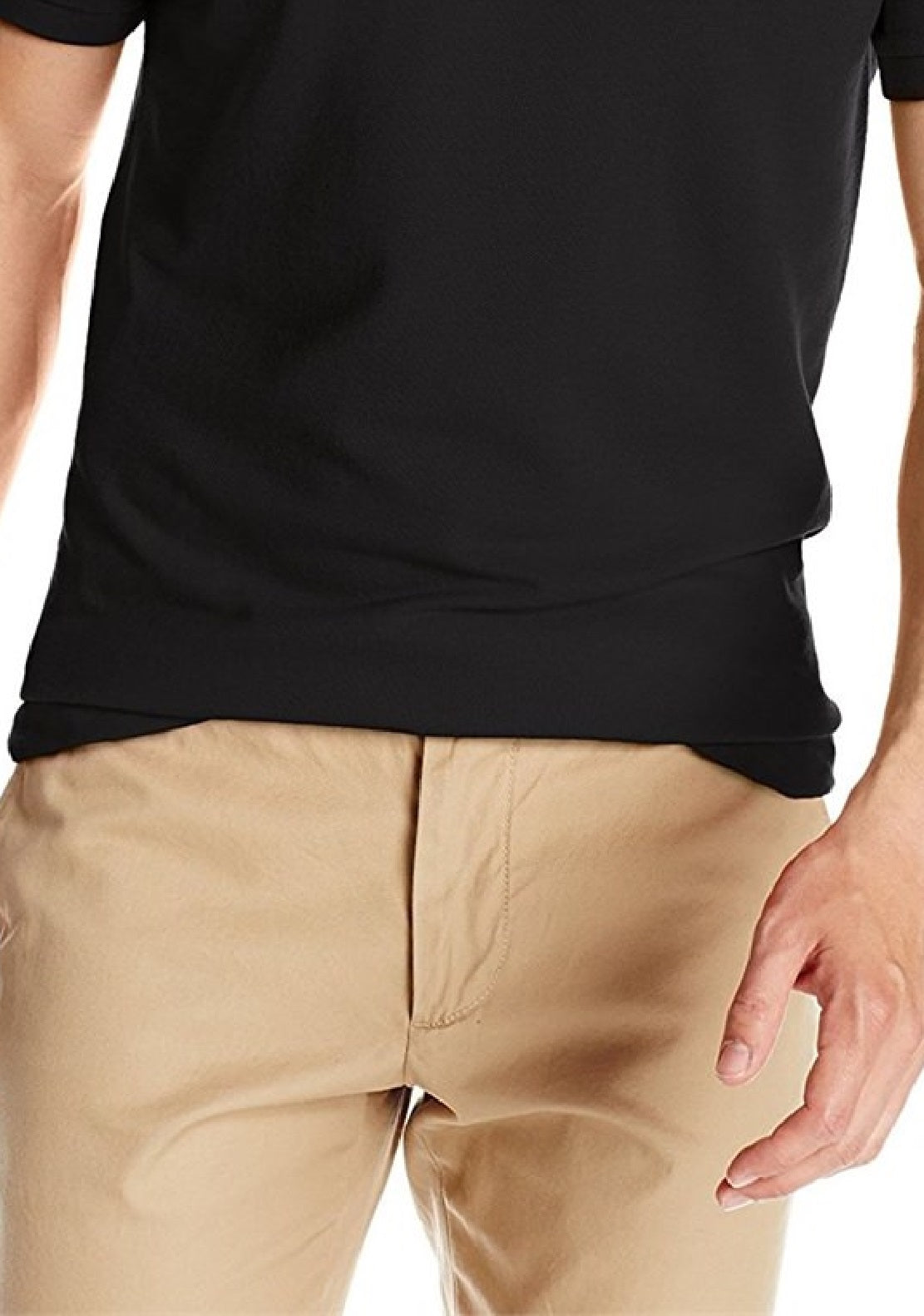 Lacoste Men's Slim Fit Pique Polo Shirt Black Size 6