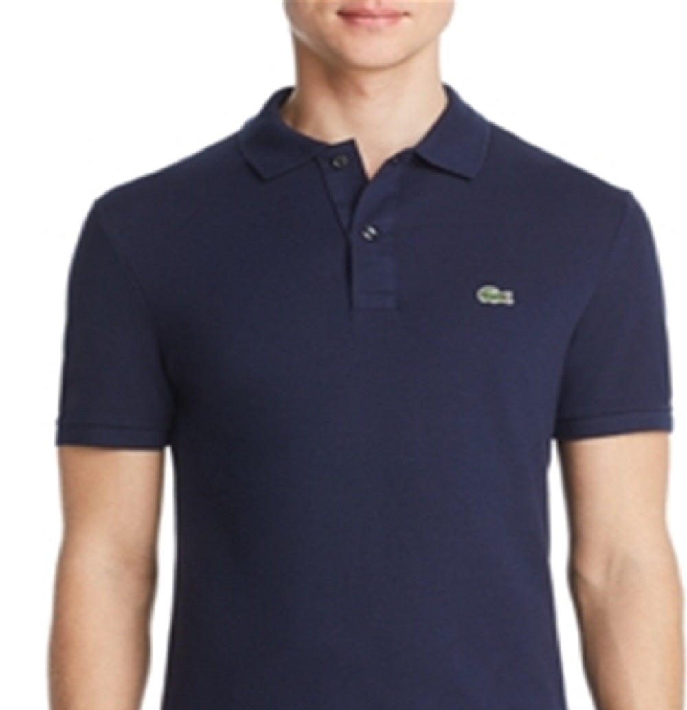 Lacoste Men's Slim Fit Pique Polo Blue Size 6