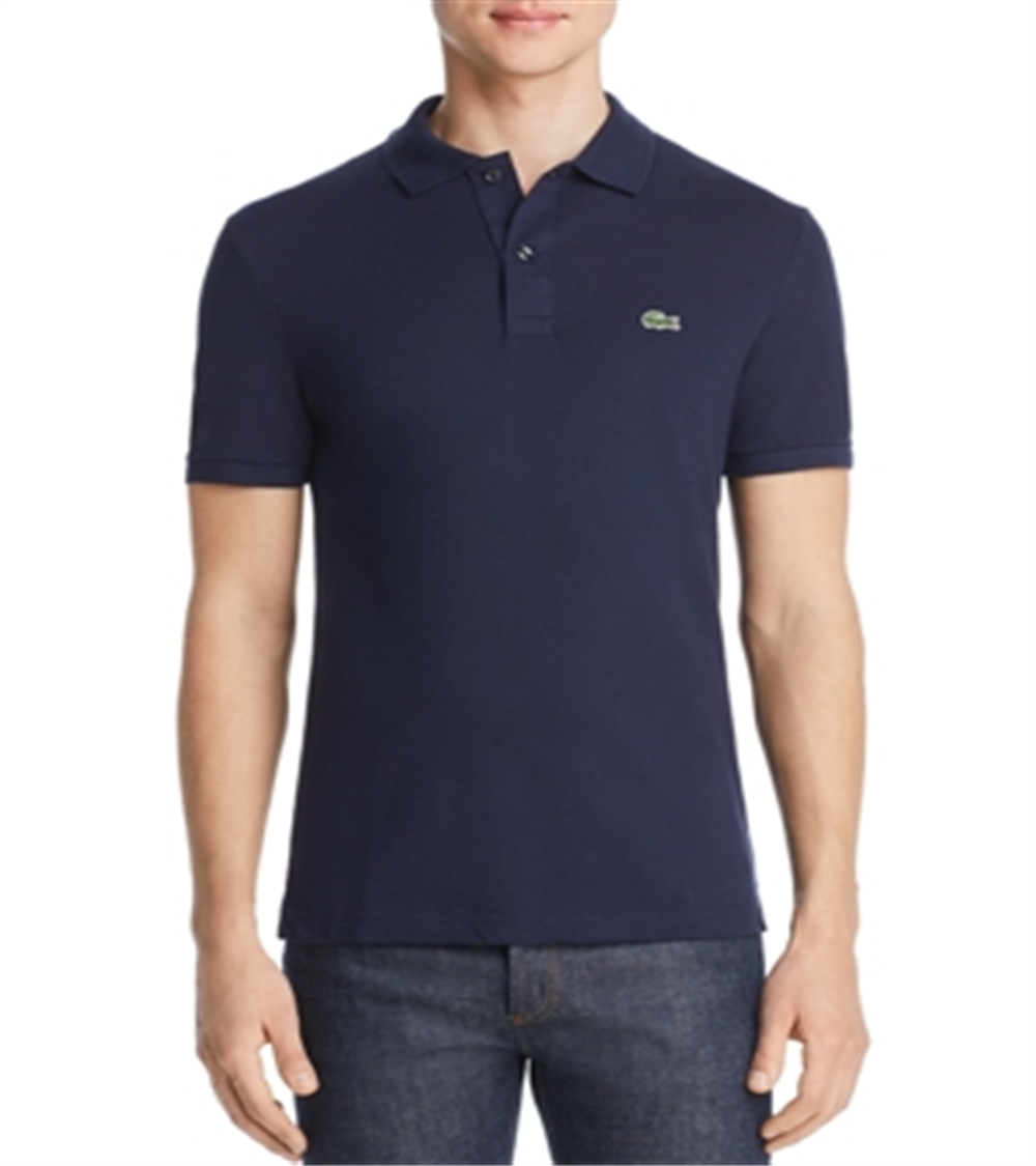 Lacoste Men's Slim Fit Pique Polo Blue Size 6