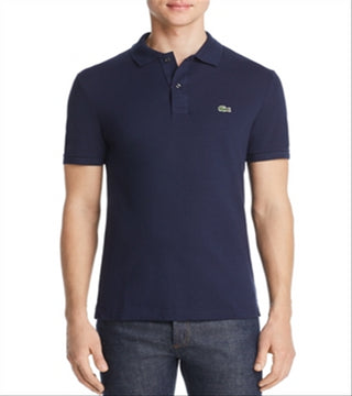 Lacoste Men's Slim Fit Pique Polo Blue Size 6