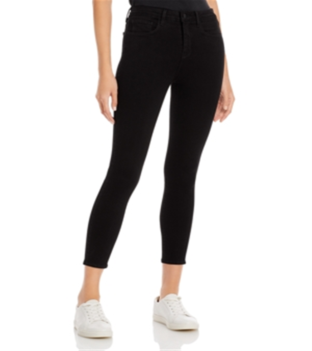 L'agence Women's Margot High Waist Crop Jeans Black Size 27