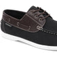 Akademiks Men's Marina Lace Up Boat Shoes Black Size 12 M