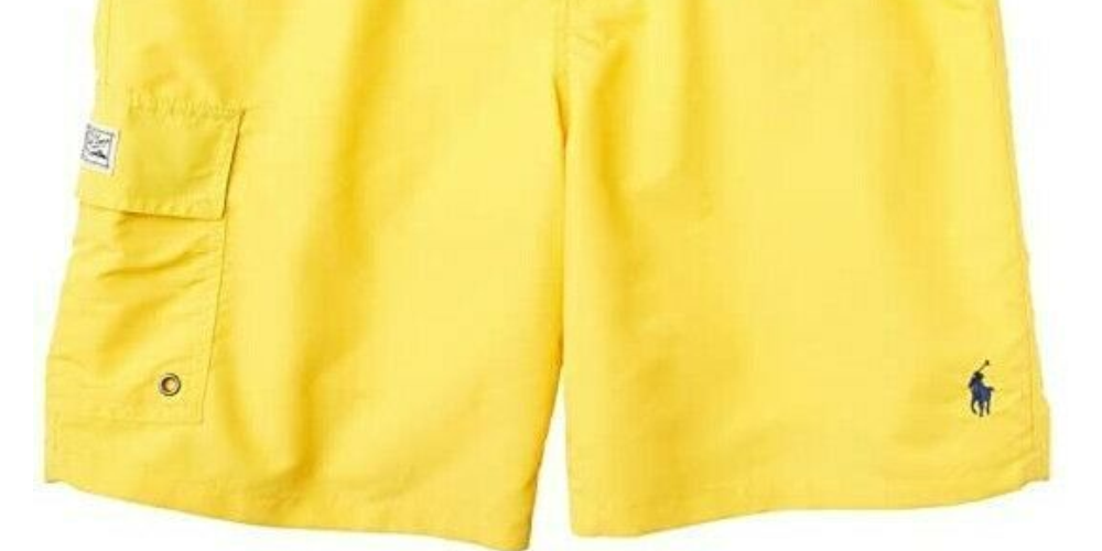 Polo Ralph Lauren Men's Kailua Classic Fit Swim Trunks Yellow Size Large