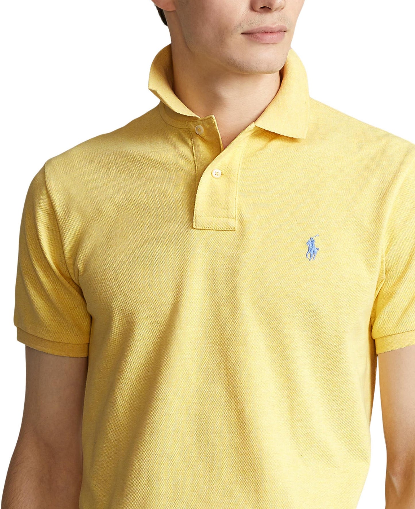 Polo Ralph Lauren Men's Classic Fit Cotton Mesh Polo Yellow Size XX-Large