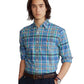 Polo Ralph Lauren Men's Classic Fit Plaid Oxford Shirt Green Size Medium