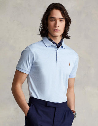 Polo Ralph Lauren Men's Custom Slim Soft Cotton Polo Shirt Blue Size X-Large