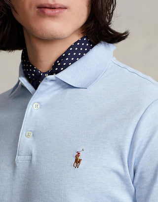 Polo Ralph Lauren Men's Custom Slim Soft Cotton Polo Shirt Blue Size X-Large