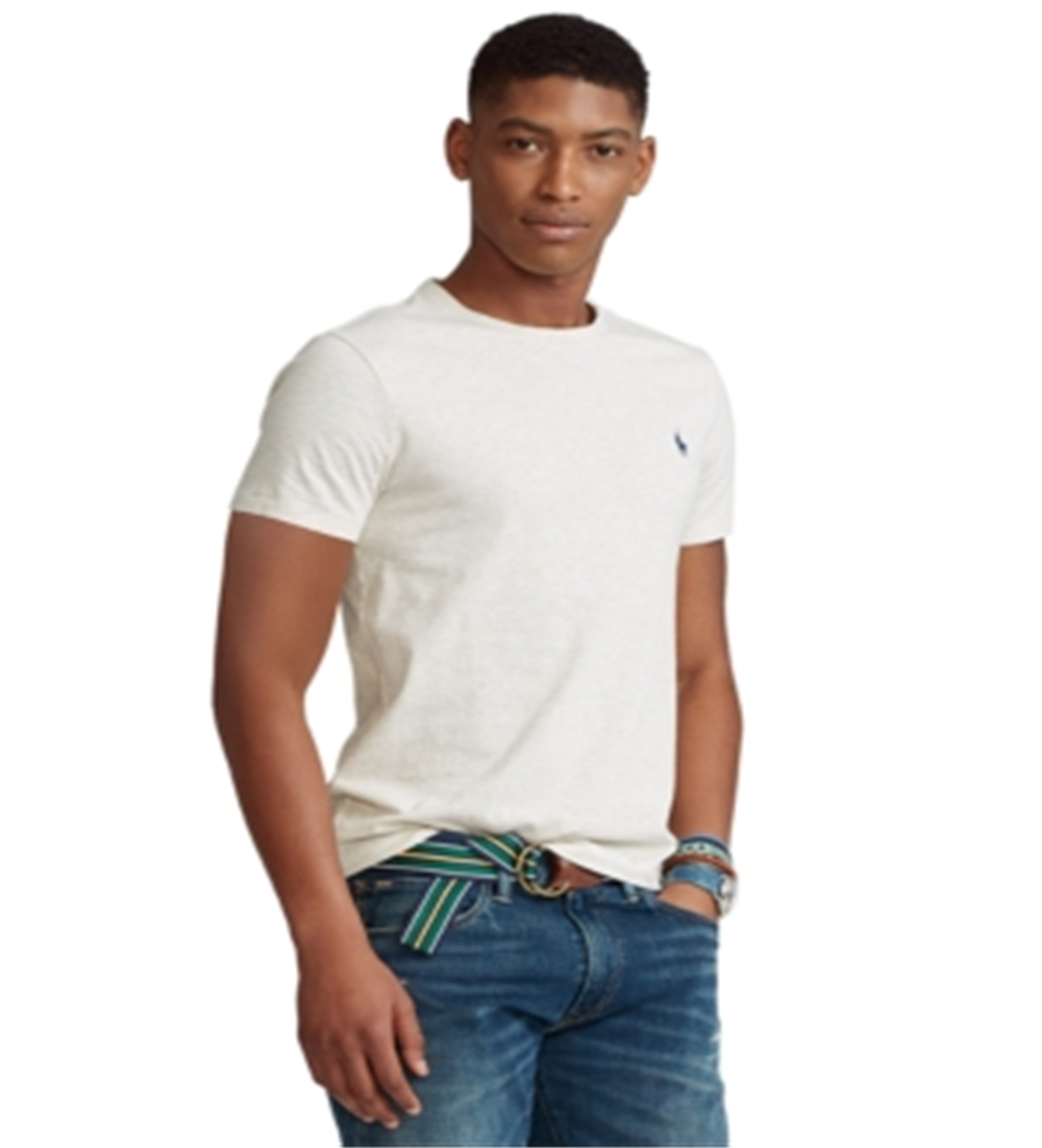 Polo Ralph Lauren Men's Classic Fit Jersey Crewneck T-Shirt Beige Size Large