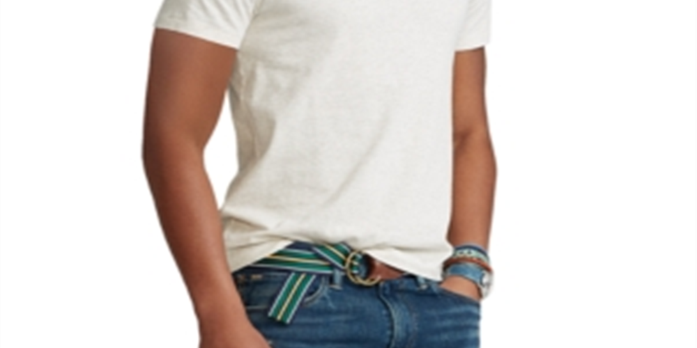 Polo Ralph Lauren Men's Classic Fit Jersey Crewneck T-Shirt Beige Size Large