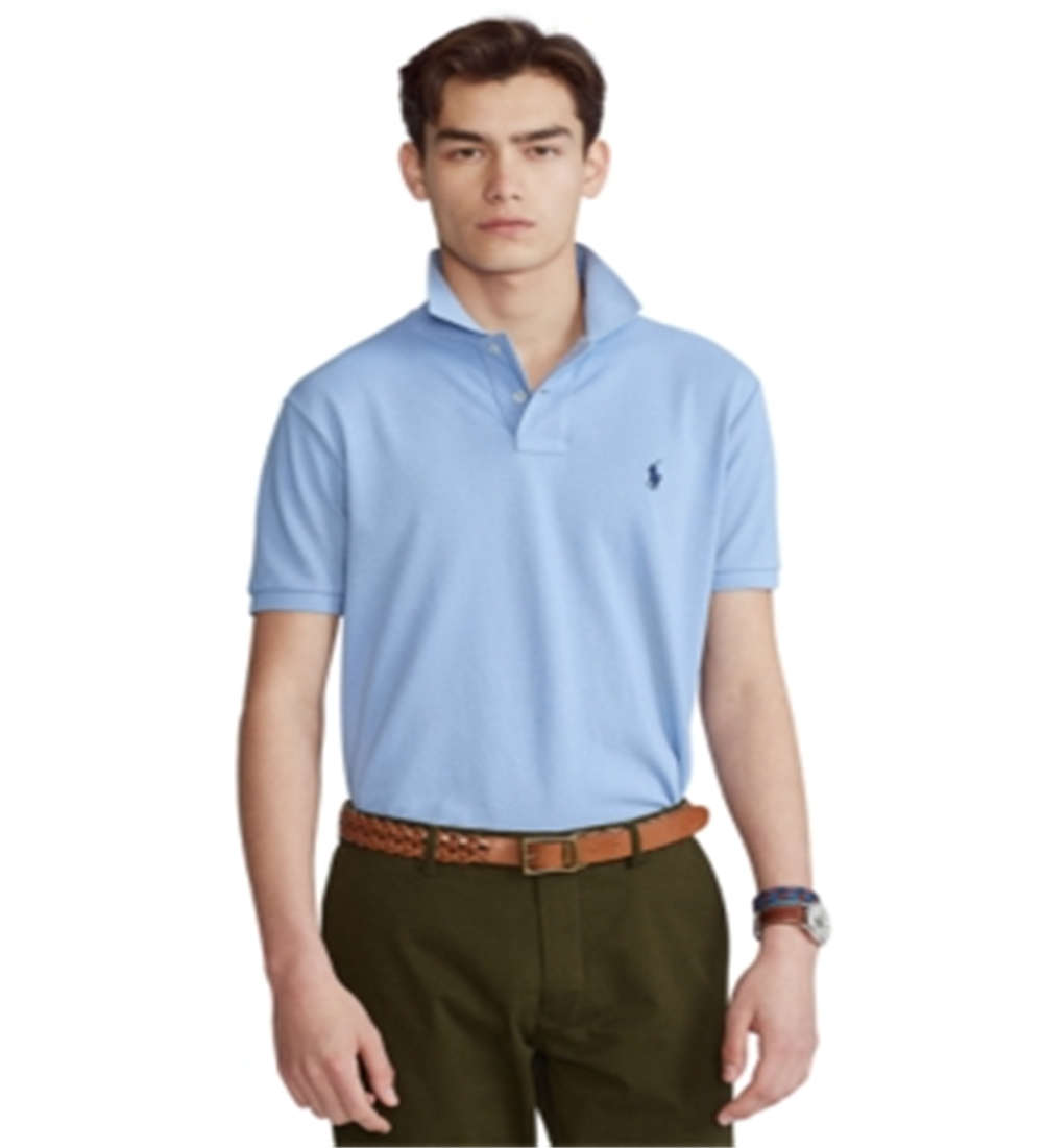 Polo Ralph Lauren Men's Mesh Polo Shirt Blue Size Medium
