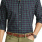 Polo Ralph Lauren Men's Cotton Twill Check Classic Fit Button Down Shirt Blue Size Medium