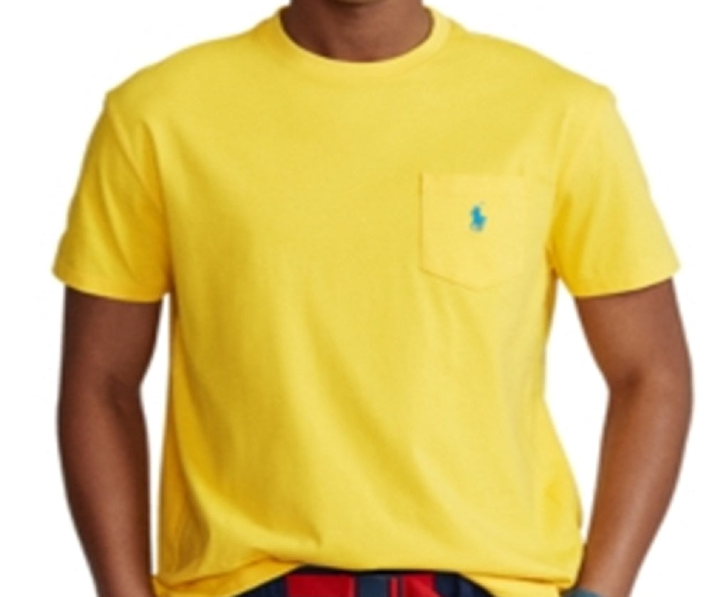 Polo Ralph Lauren Men's Crew Neck Pocket T-Shirt Yellow Size XX-Large