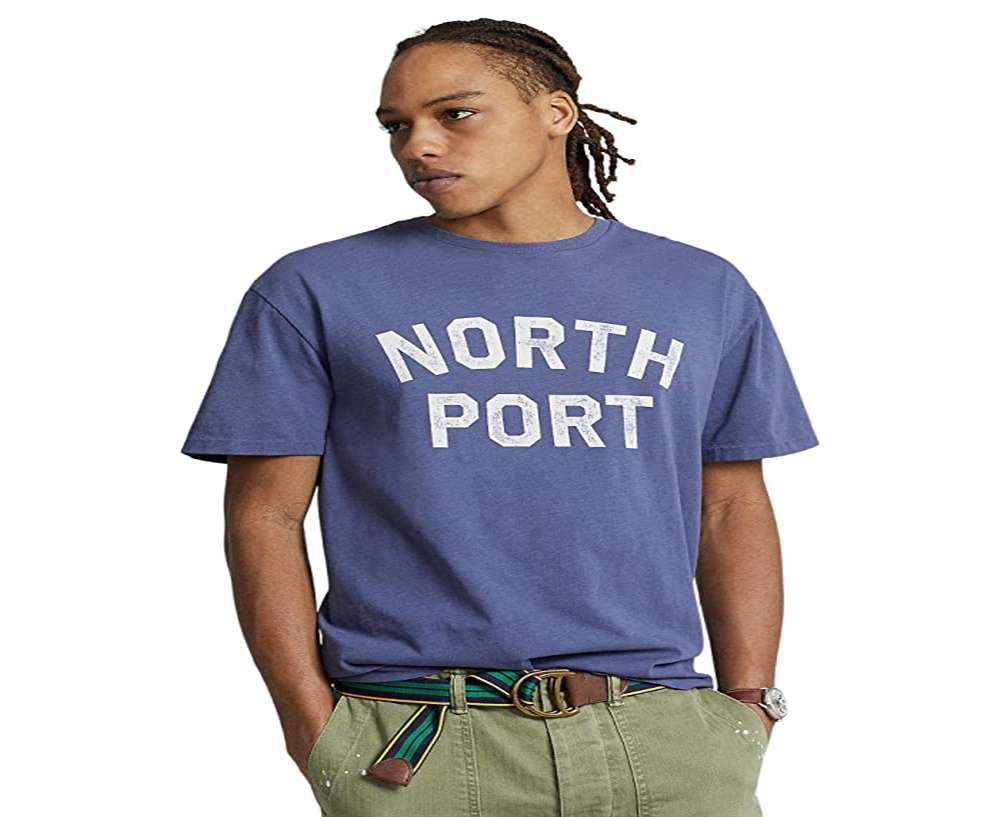 Polo Ralph Lauren Men's Classic Fit Jersey Graphic T-Shirt Blue Size X-Large