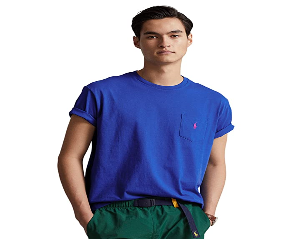 Polo Ralph Lauren Men's Classic Fit Jersey Pocket T-Shirt Blue Size X-Large