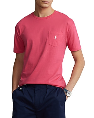 Polo Ralph Lauren Men's Classic-Fit Jersey Pocket T-Shirt Hot Pink Size XL