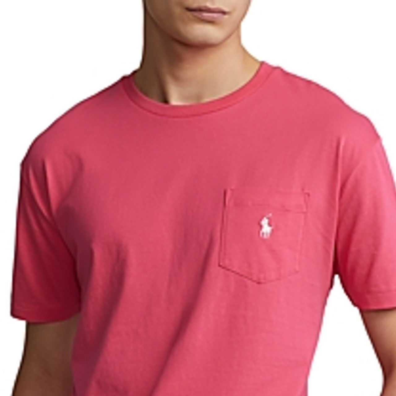 Polo Ralph Lauren Men's Classic-Fit Jersey Pocket T-Shirt Hot Pink Size XL