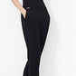 Ralph Lauren Women's Ashelay Logo Double Zipper Ankle Pants Black Size Small