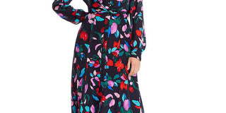 Parker Women's Cora Floral Print Maxi Dress Black Size 4