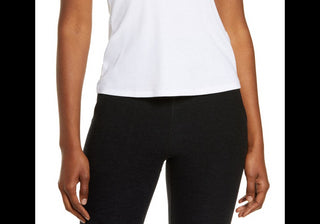 Beyond Yoga Take the Plunge Rib Tank in Redflower , Size Large Red