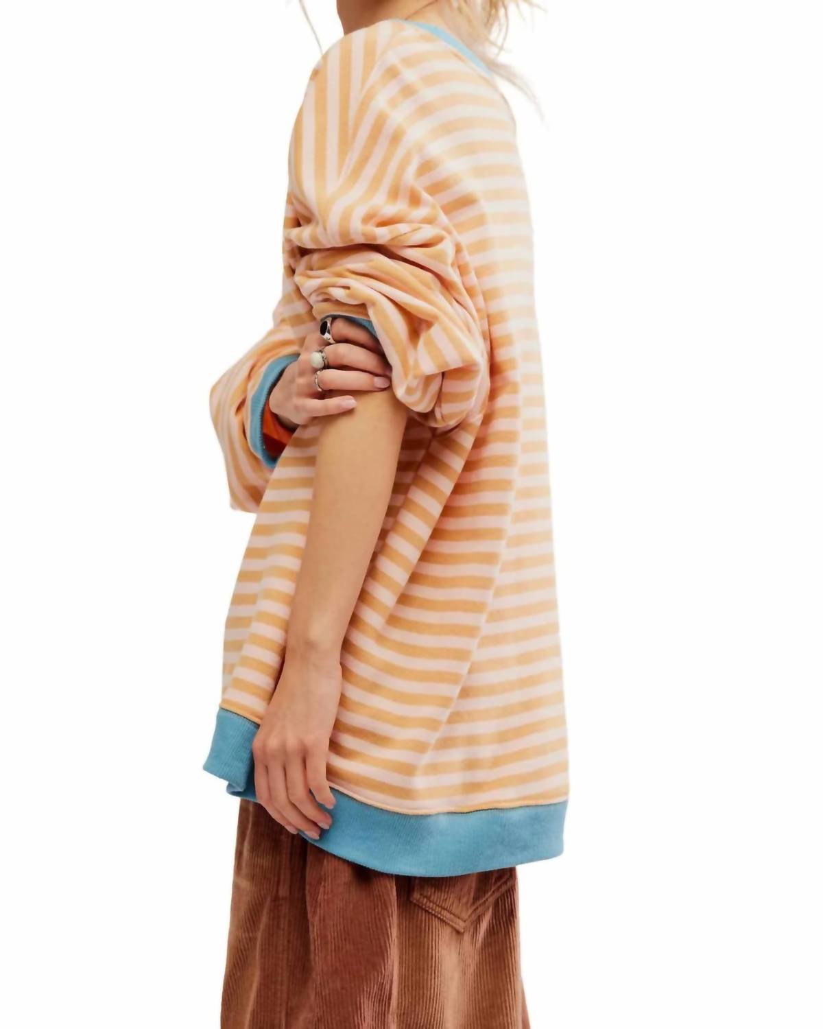 Free People - Classic Striped Crew Neck Top