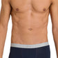 Hanro Men's Cotton Essentials 2 Pack Boxer Briefs Blue Size Medium