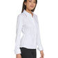 Calvin Klein Women's Knit Button Down Shirt White Size XL